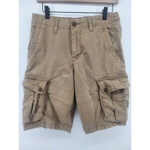 American Eagle Outfitters Mens Cargo Shorts Tan Classic Flex Size 28 Y2k 00s